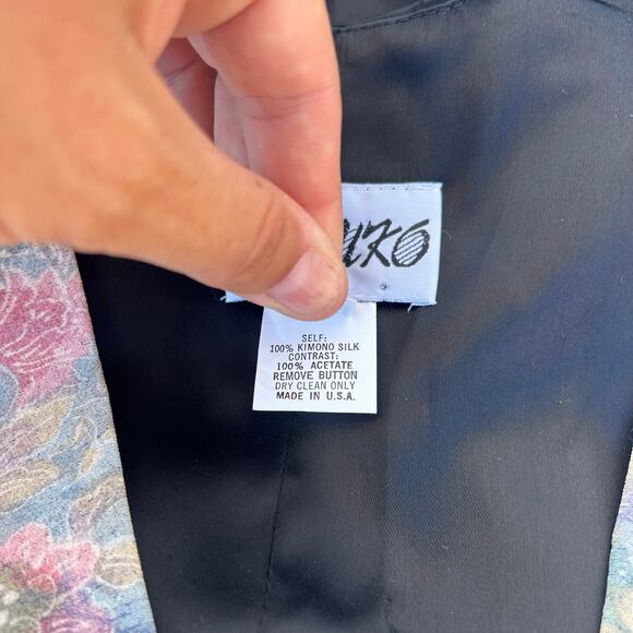 Vintage Yasuko Patchwork Vest Kimono Silk Waistcoat Small Medium Japanese - Picture 4 of 8